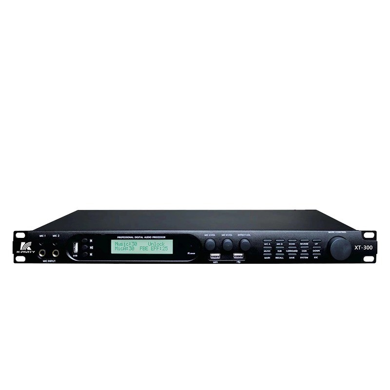 Effettore pre-stadio ad alte prestazioni Processore Karaoke Remote Controllo a infrarossi XT-300